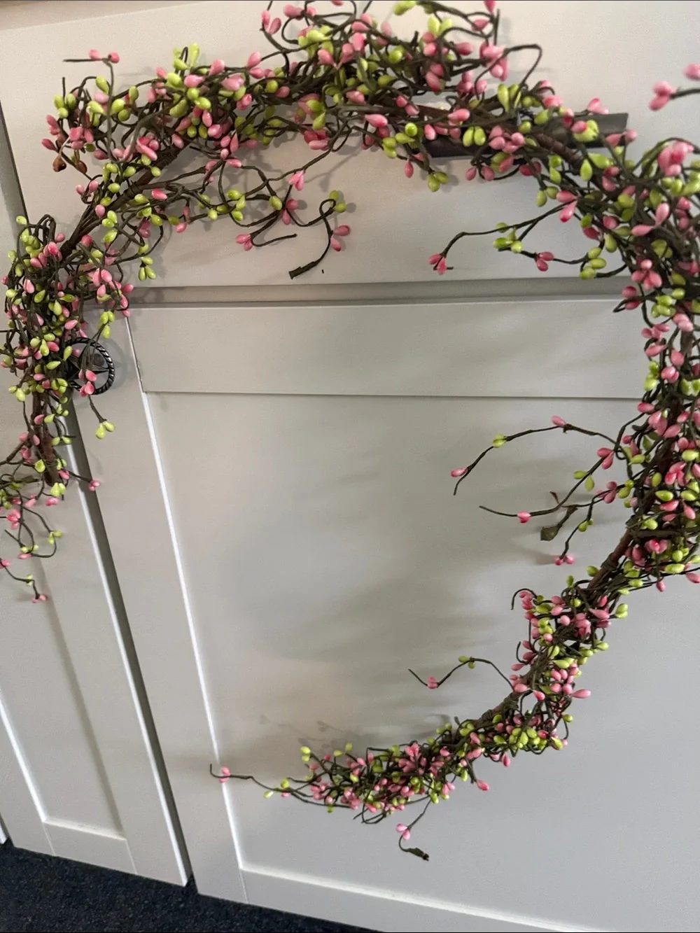 Pink and Green Berry Wreath small wreath